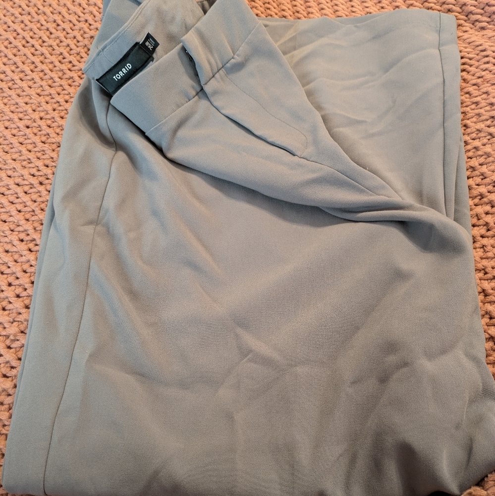 Torrid Grey Wide-Leg Trousers